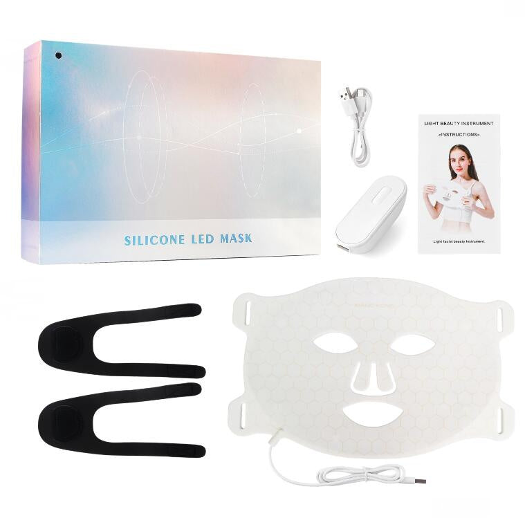 Masque LED Photothérapie - Soin Anti-Âge et Anti-Acné