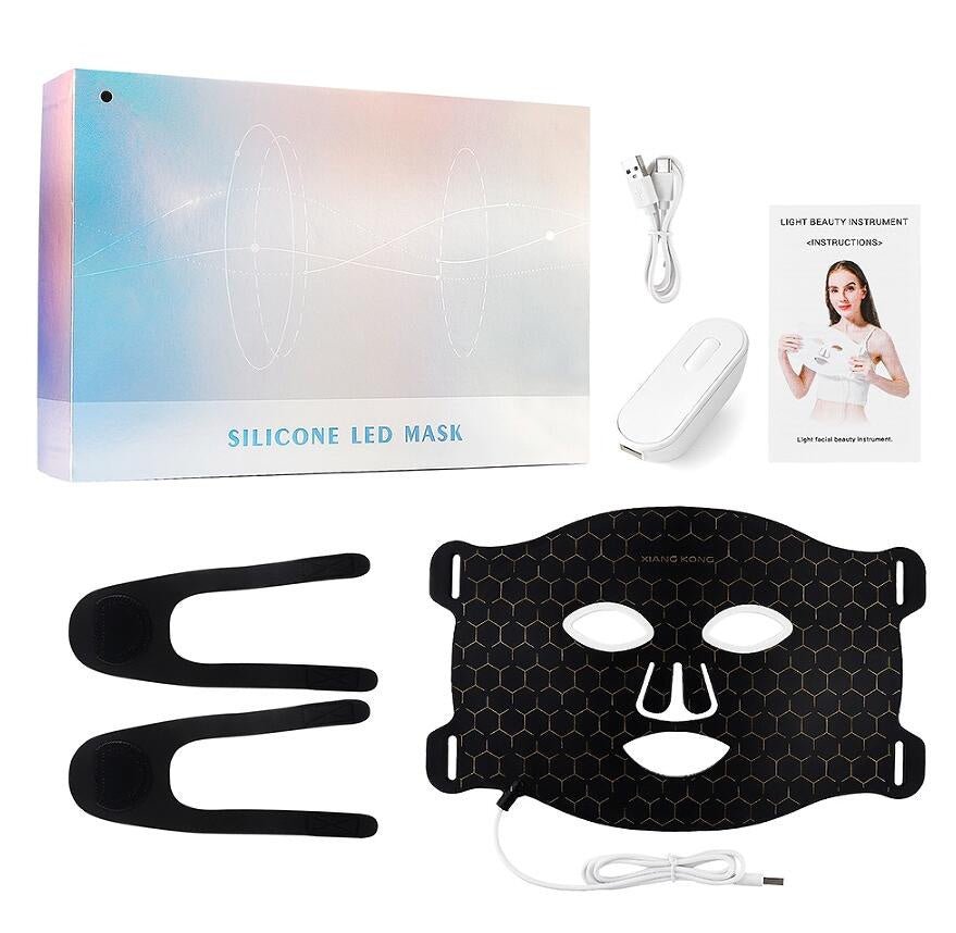Masque LED Photothérapie - Soin Anti-Âge et Anti-Acné